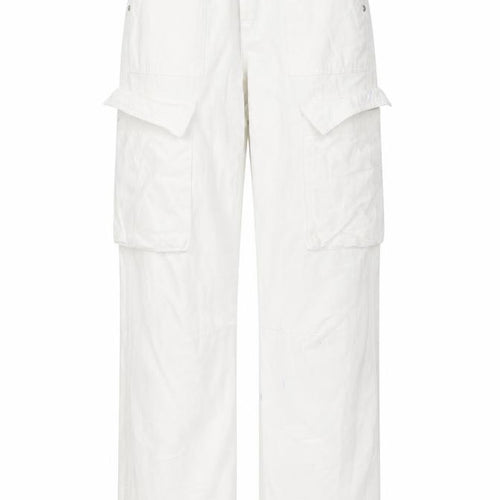 Bershka Womens White Cotton Straight Jeans Size 6 L30 in Regular Zip - Cargo Style
