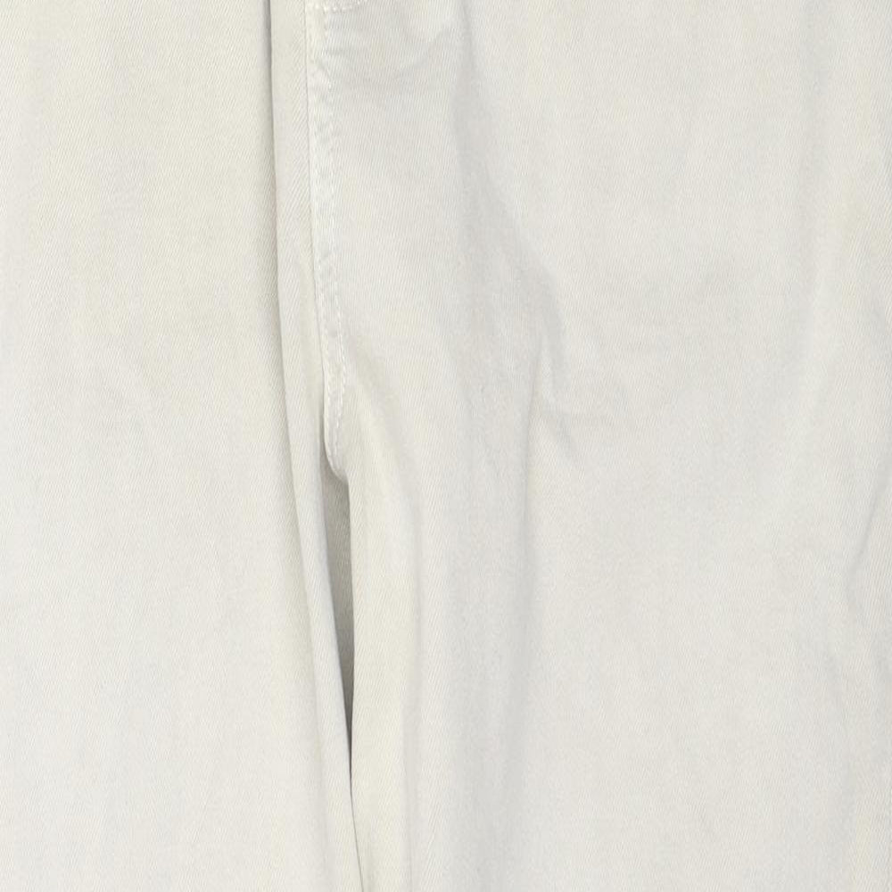 Marks and Spencer Womens Beige Cotton Mom Jeans Size 20 L27 in Regular Zip