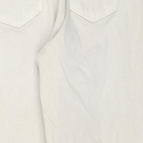 Marks and Spencer Womens Beige Cotton Mom Jeans Size 20 L27 in Regular Zip