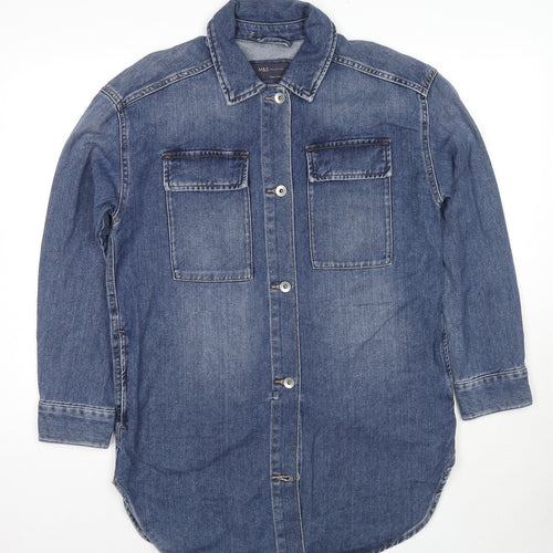 Marks and Spencer Mens Blue Jacket Size S Button
