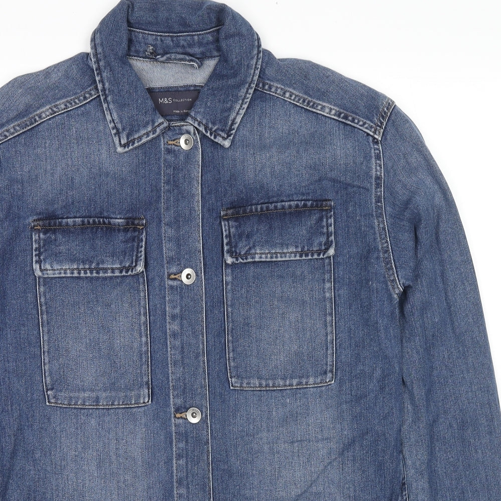 Marks and Spencer Mens Blue Jacket Size S Button