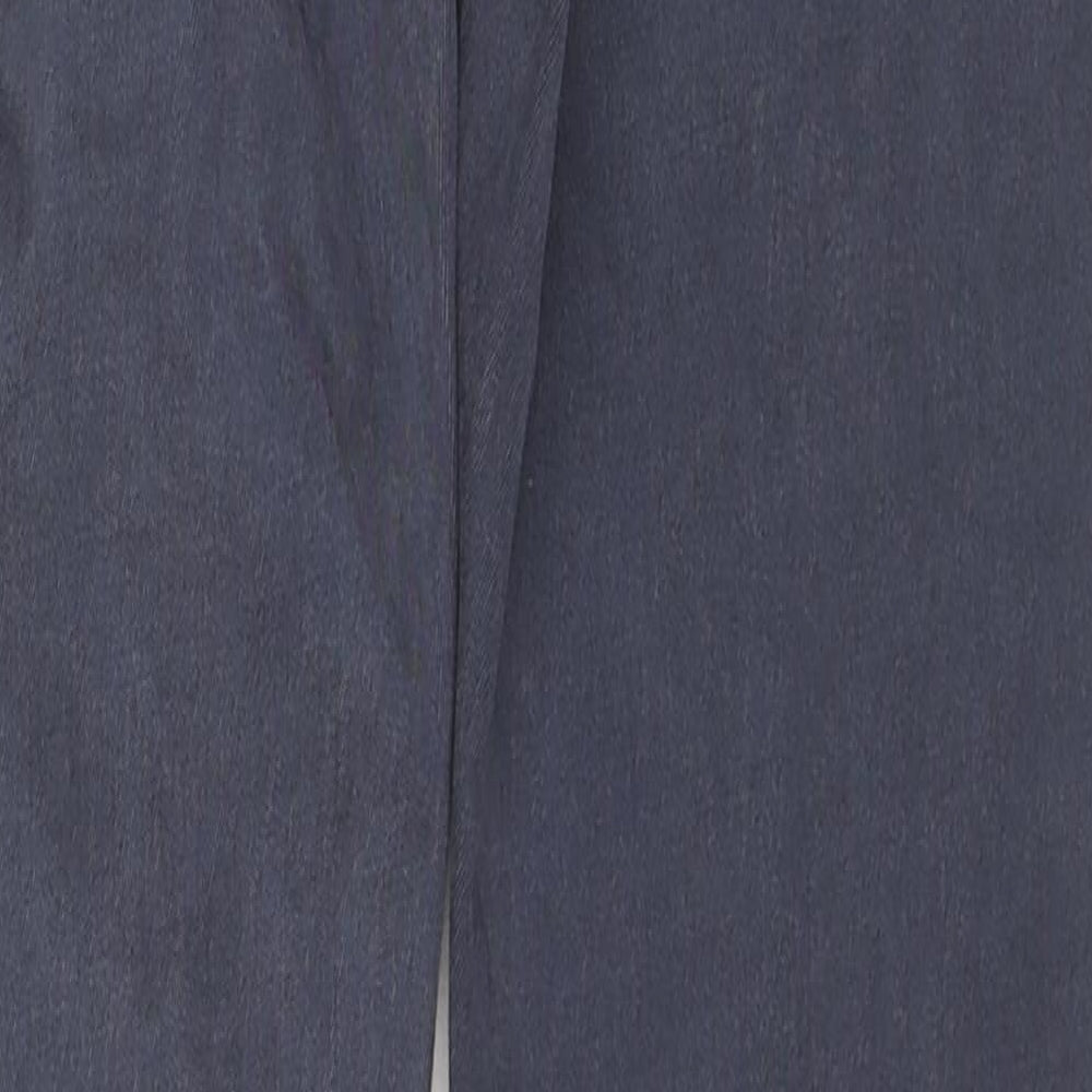 NEXT Womens Blue Lyocell Trousers Size 10 L28 in Regular Zip