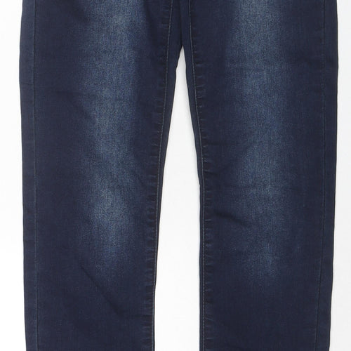 NEXT Womens Blue Cotton Skinny Jeans Size 6 L30 in Regular Zip