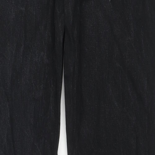 Denim & Supply Ralph Lauren Mens Black Cotton Straight Jeans Size 36 in L34 in Slim Zip