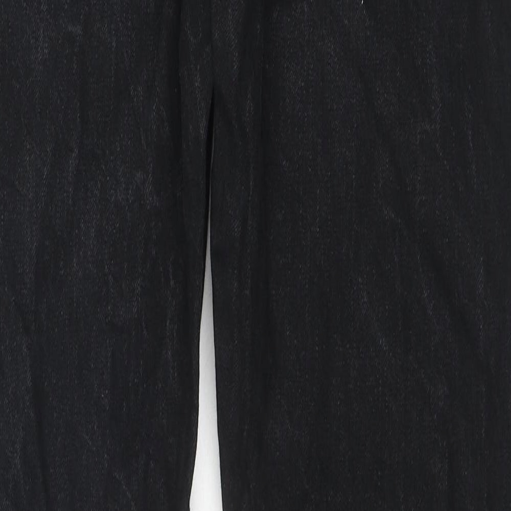 Denim & Supply Ralph Lauren Mens Black Cotton Straight Jeans Size 36 in L34 in Slim Zip