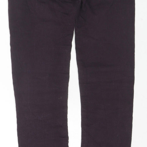 H&M Womens Purple Cotton Skinny Jeans Size 26 L30 in Regular Zip