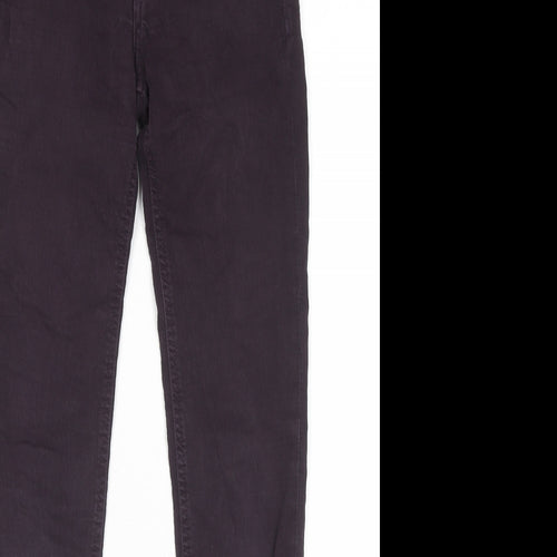 H&M Womens Purple Cotton Skinny Jeans Size 26 L30 in Regular Zip