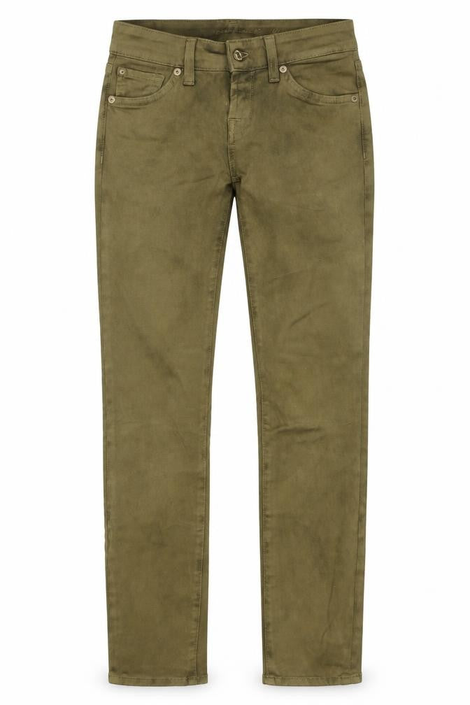7 For All Mankind Womens Green Cotton Skinny Jeans Size 25 in L30 in Regular Zip