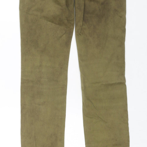 7 For All Mankind Womens Green Cotton Skinny Jeans Size 25 in L30 in Regular Zip