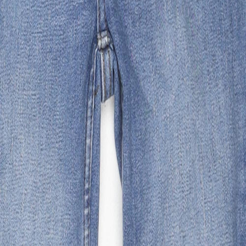 Fat Face Womens Blue Cotton Skinny Jeans Size 8 L28 in Regular Zip