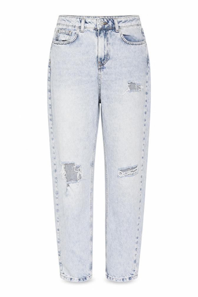 Denim & Co. Womens Blue Cotton Straight Jeans Size 6 L29 in Regular Zip