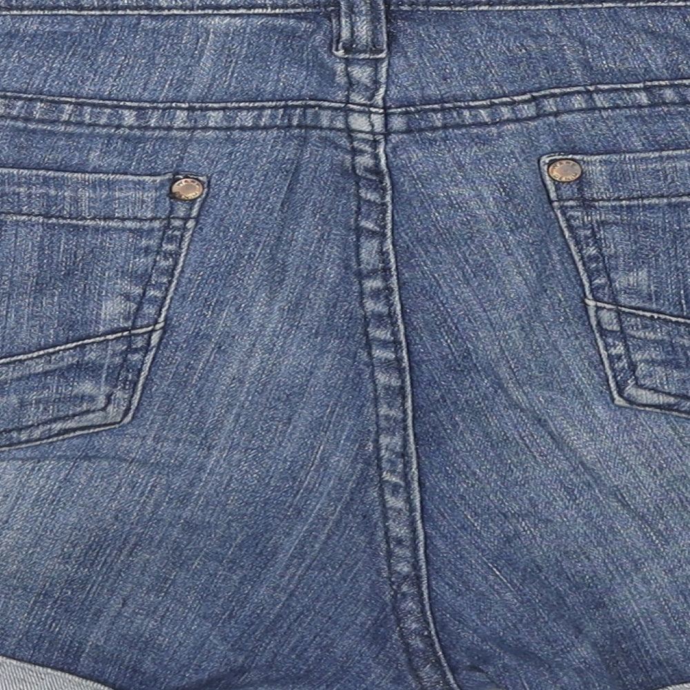 Waredenim Womens Blue Cotton Hot Pants Shorts Size 14 L3 in Regular Zip