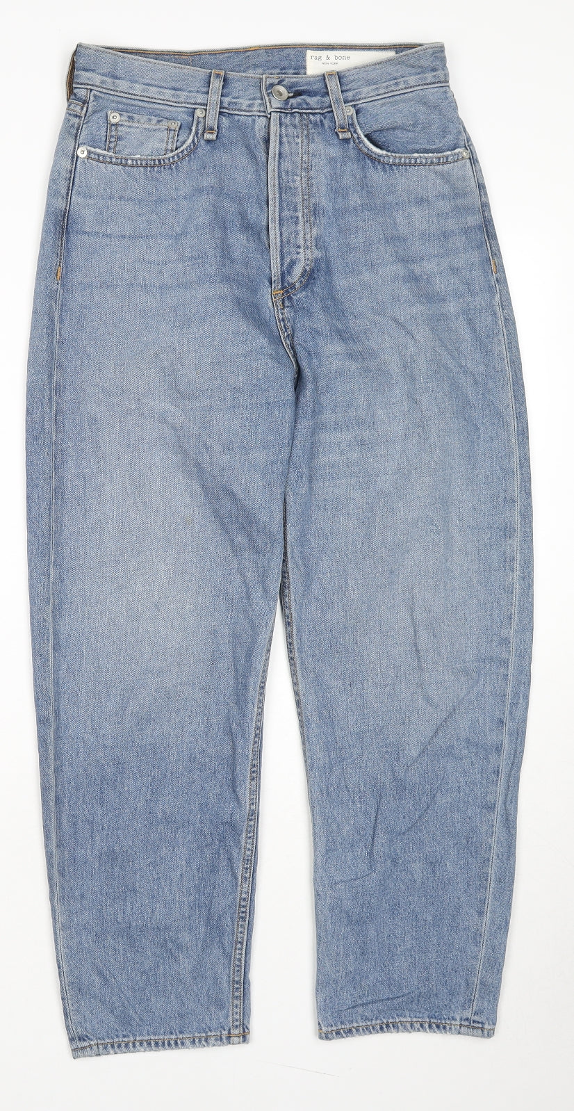 rag & bone Womens Blue Cotton Mom Jeans Size 25 in L25 in Regular Zip