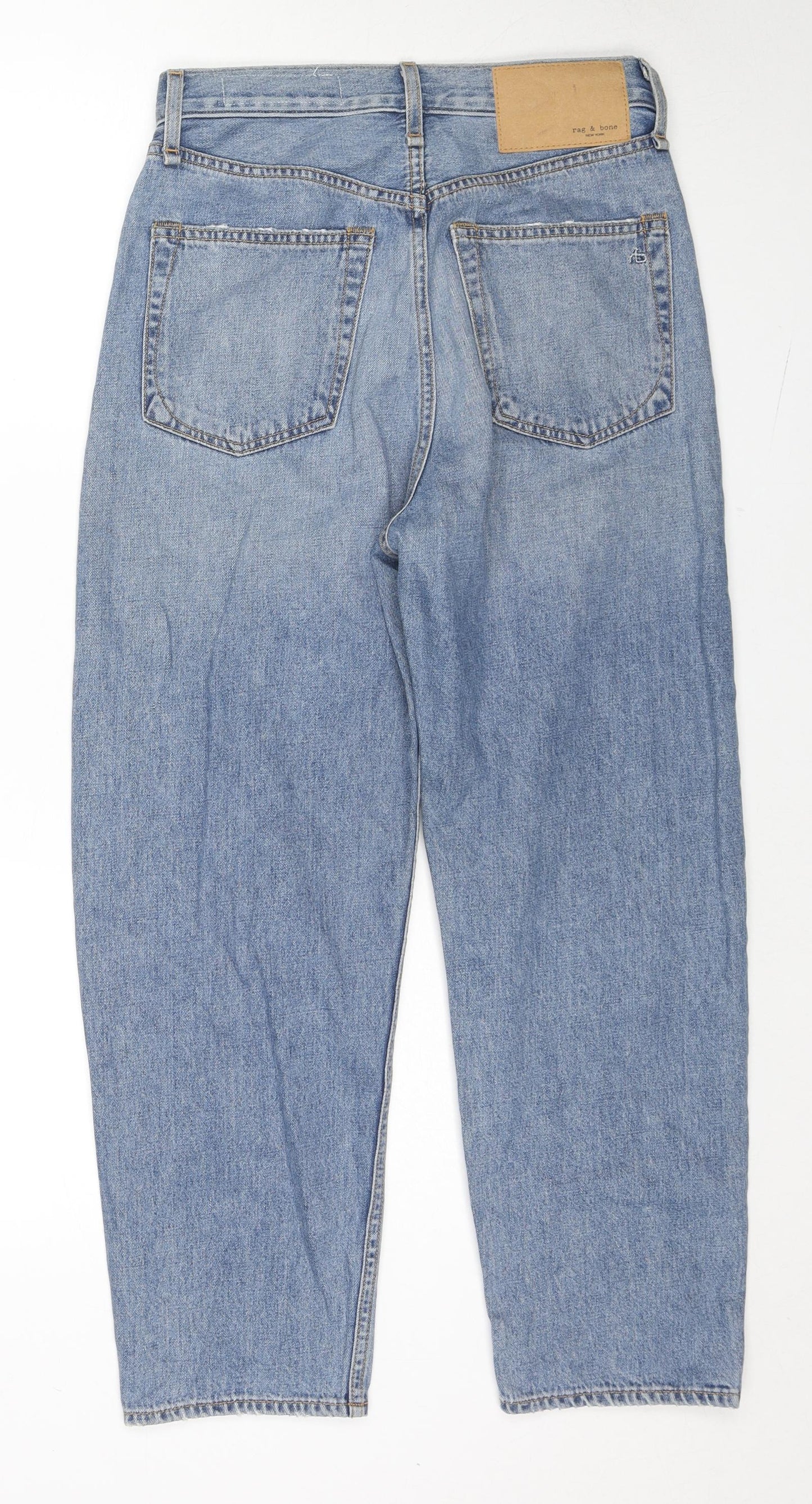 rag & bone Womens Blue Cotton Mom Jeans Size 25 in L25 in Regular Zip