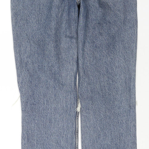 Topshop Womens Blue Cotton Mom Jeans Size 28 in L32 in Regular Zip