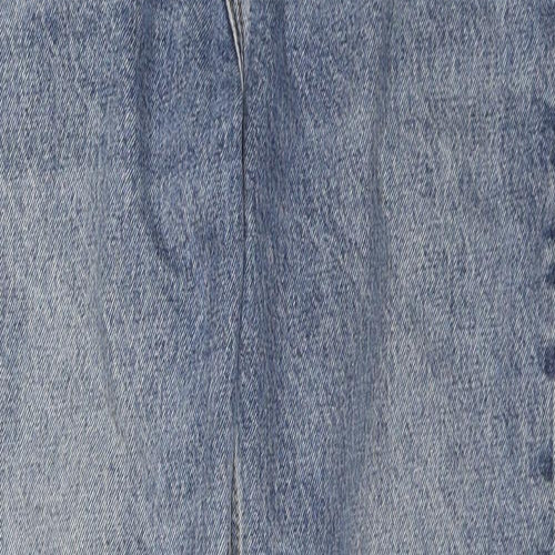 Topshop Womens Blue Cotton Mom Jeans Size 28 in L32 in Regular Zip