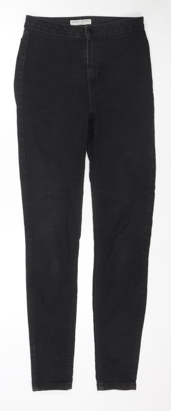Marks and Spencer Womens Black Cotton Skinny Jeans Size 10 L29 in Regular Zip