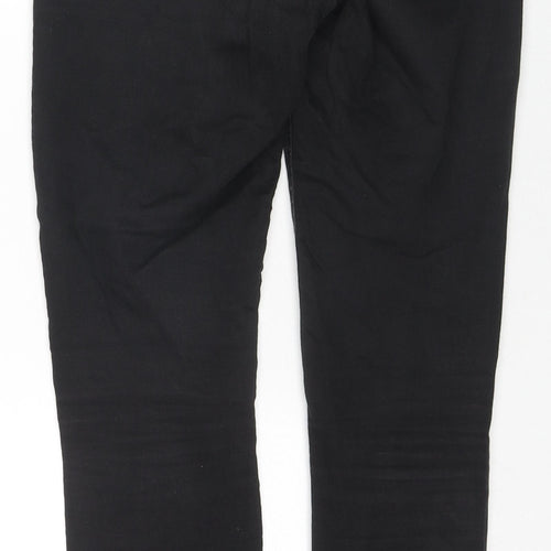 Marks and Spencer Womens Black Cotton Skinny Jeans Size 10 L29 in Regular Zip