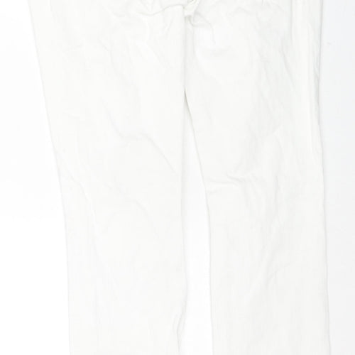 Peige Womens White Cotton Skinny Jeans Size 25 in L28 in Regular Zip