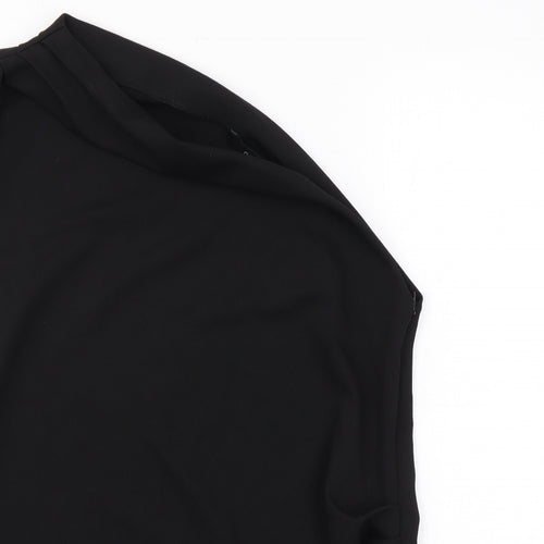 NEXT Womens Black Polyester Basic Tank Size 16 One Shoulder