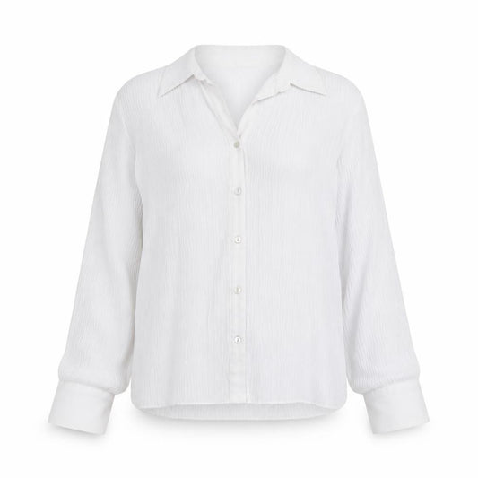 Front view of Wallis women’s white polyester basic button-up, size UK 16, collared