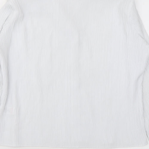 Wallis Womens White Polyester Basic Button-Up Size 16 Collared