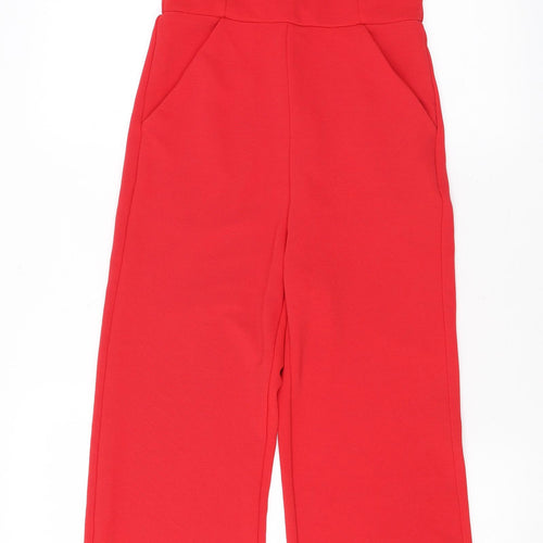 Oh My Love Womens Red Polyester Jumpsuit One-Piece Size XS L24 in Pullover