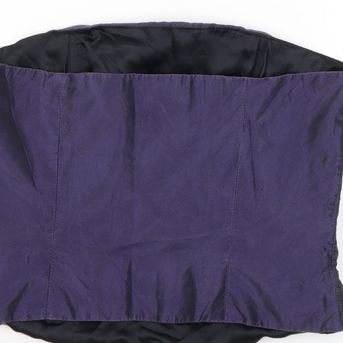 Monsoon Womens Purple Silk Basic Blouse Size 10 Off the Shoulder