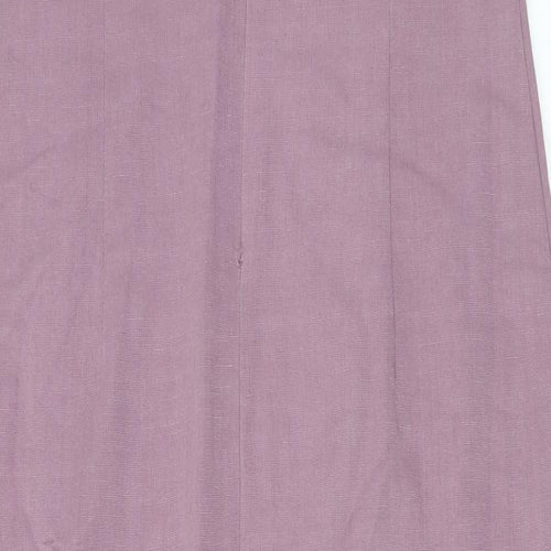 AMARANTO Womens Purple Viscose Tank Dress Size 12 Scoop Neck Zip