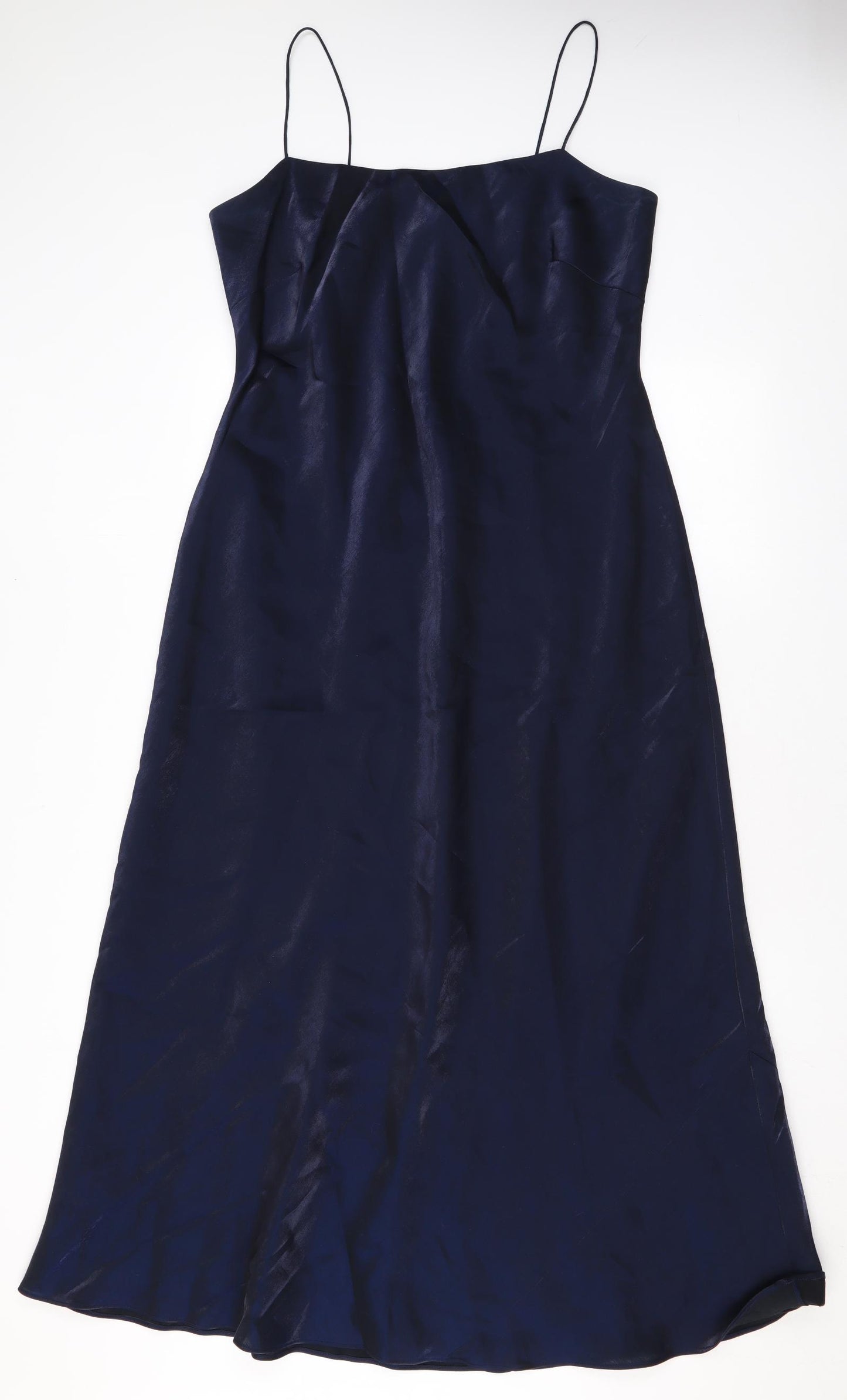 Debut Womens Blue Viscose A-Line Size 14 Square Neck Zip