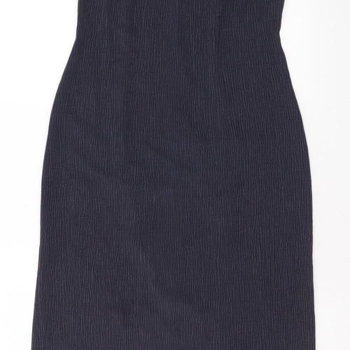 Marks and Spencer Womens Grey Polyester Tank Dress Size 12 Boat Neck Zip