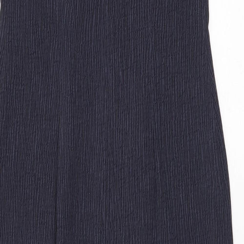Marks and Spencer Womens Grey Polyester Tank Dress Size 12 Boat Neck Zip