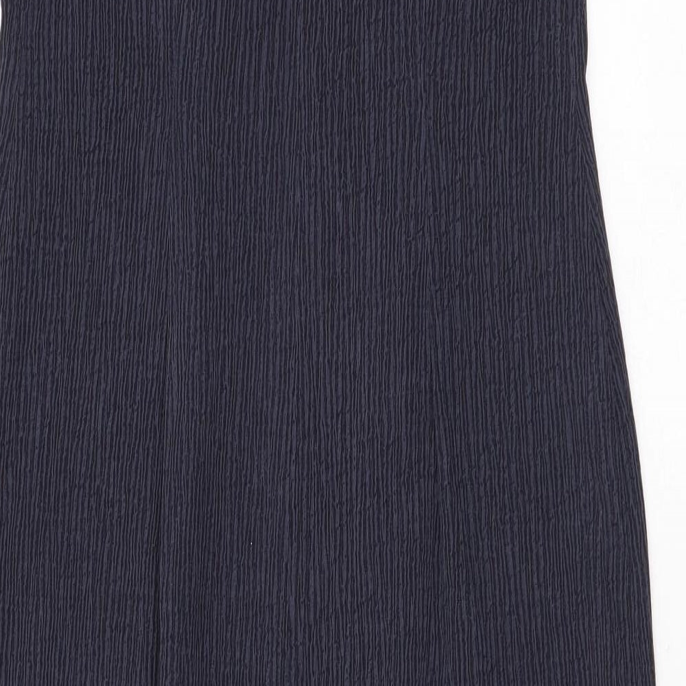 Marks and Spencer Womens Grey Polyester Tank Dress Size 12 Boat Neck Zip