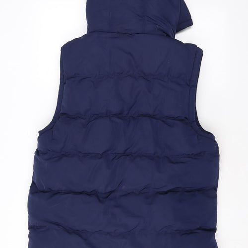 SoulCal&Co Mens Blue Gilet Coat Size S Zip