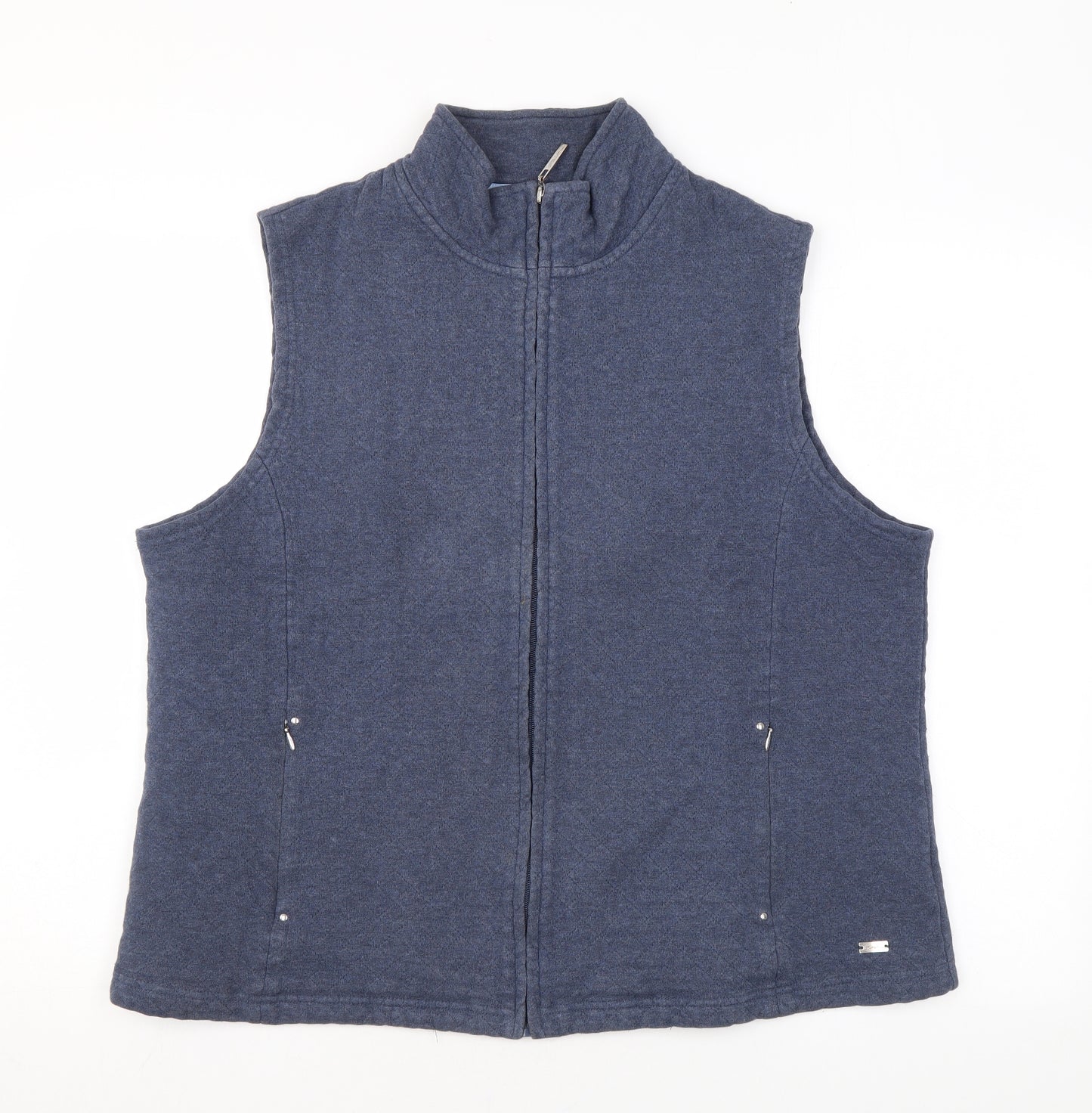 DASH Womens Blue Gilet Jacket Size 20 Zip