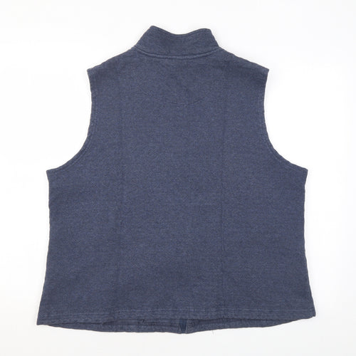 DASH Womens Blue Gilet Jacket Size 20 Zip