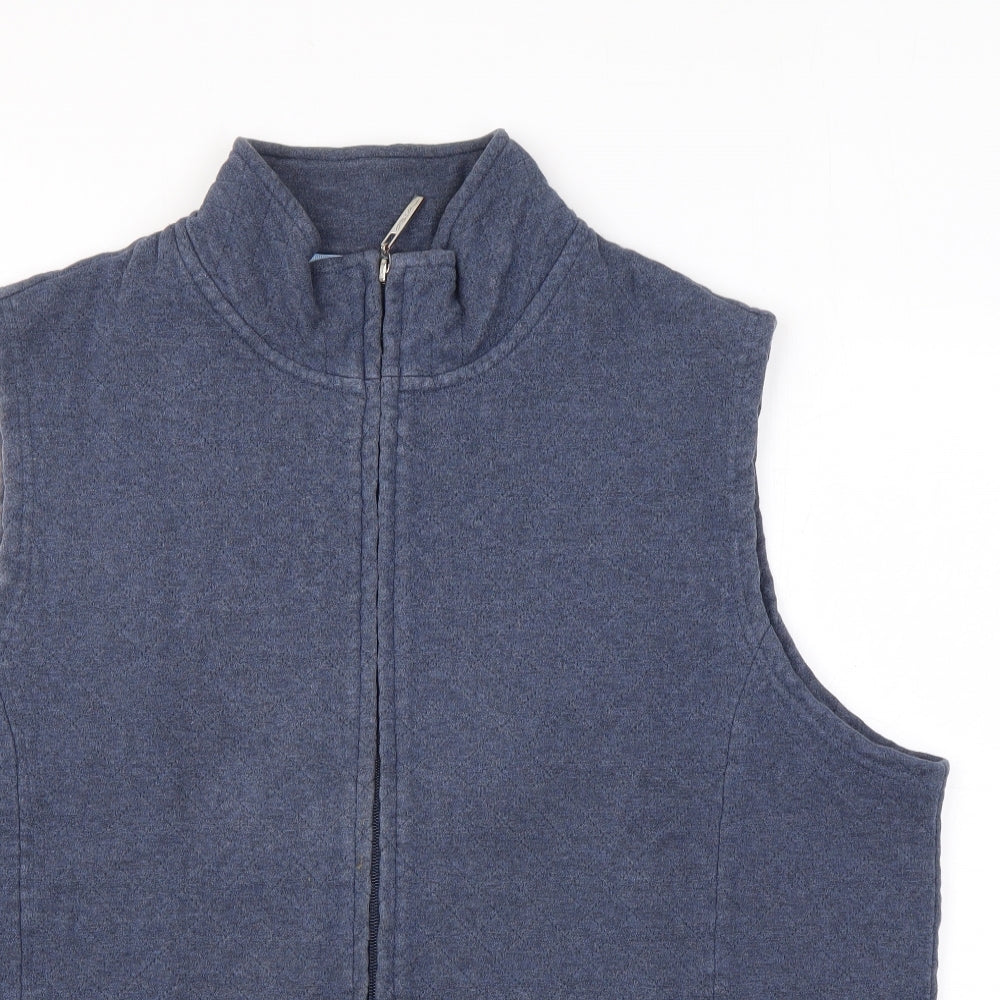 DASH Womens Blue Gilet Jacket Size 20 Zip