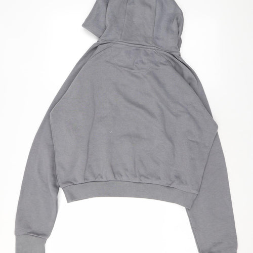 Pink Soda Womens Grey Cotton Pullover Hoodie Size 12 Pullover