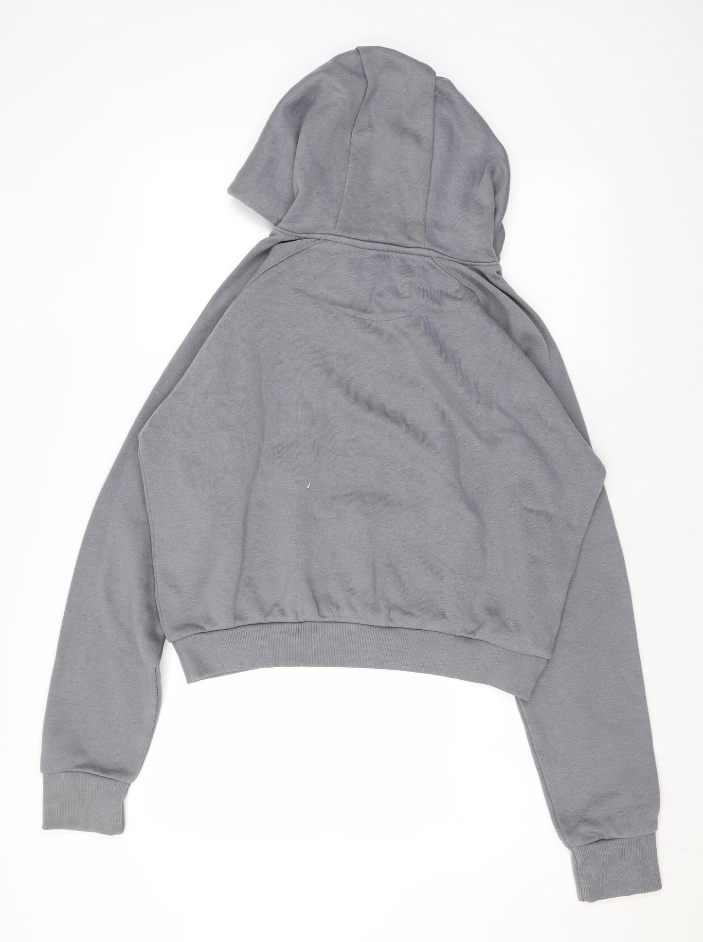 Pink Soda Womens Grey Cotton Pullover Hoodie Size 12 Pullover