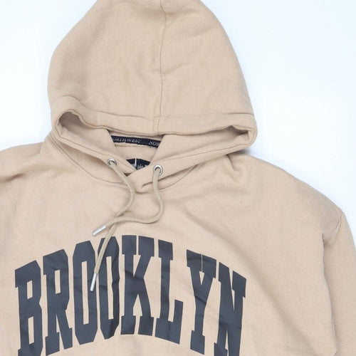 Northwest Mens Beige Cotton Pullover Hoodie Size L - Brooklyn