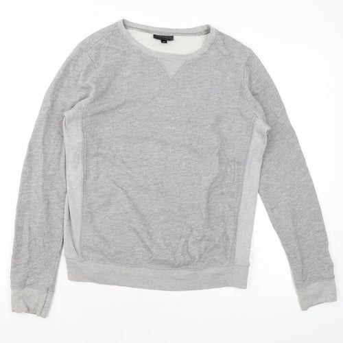 Topshop Womens Grey Cotton Pullover Sweatshirt Size 10 Pullover