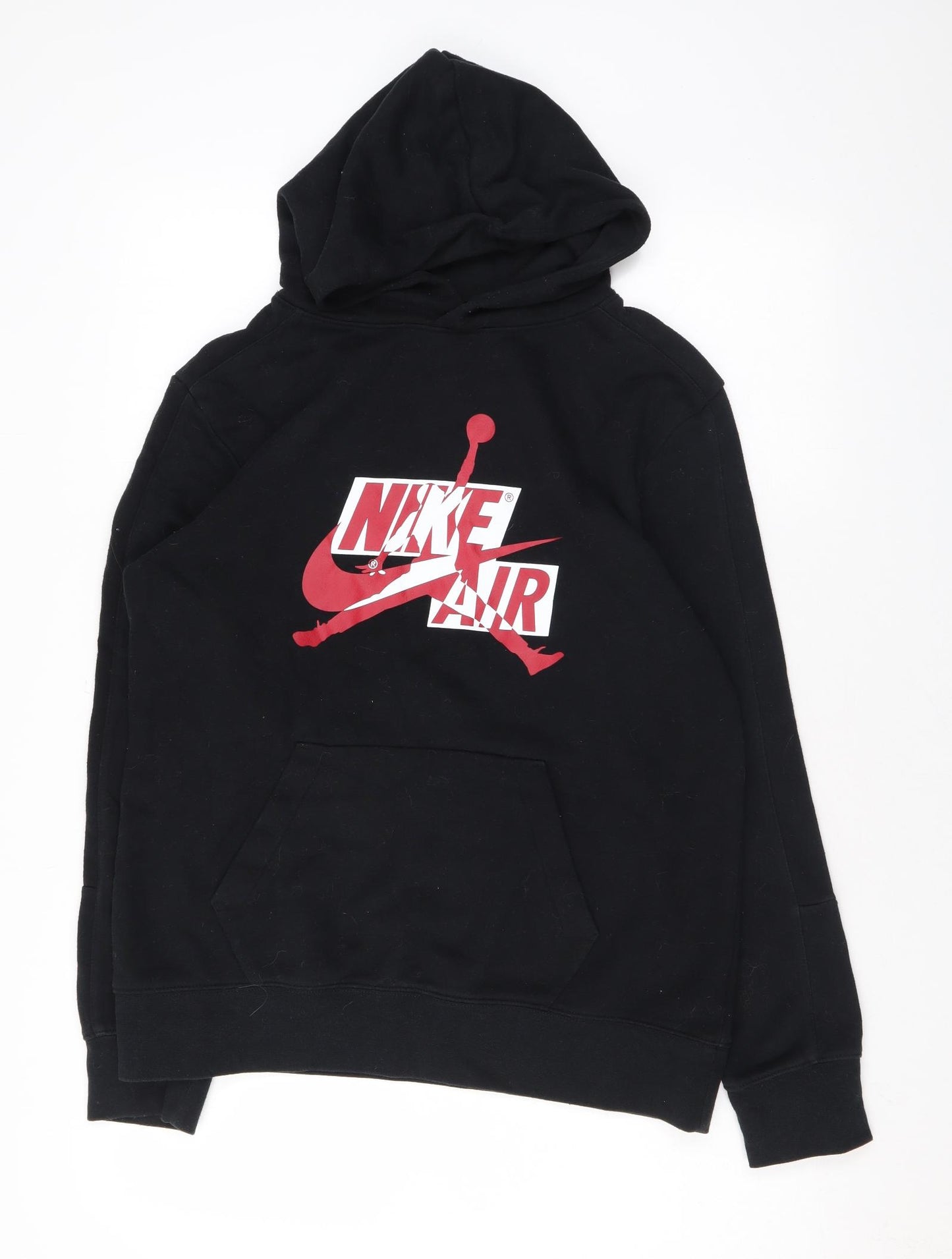 Air Jordan Mens Black Cotton Pullover Hoodie Size XL - Nike Air