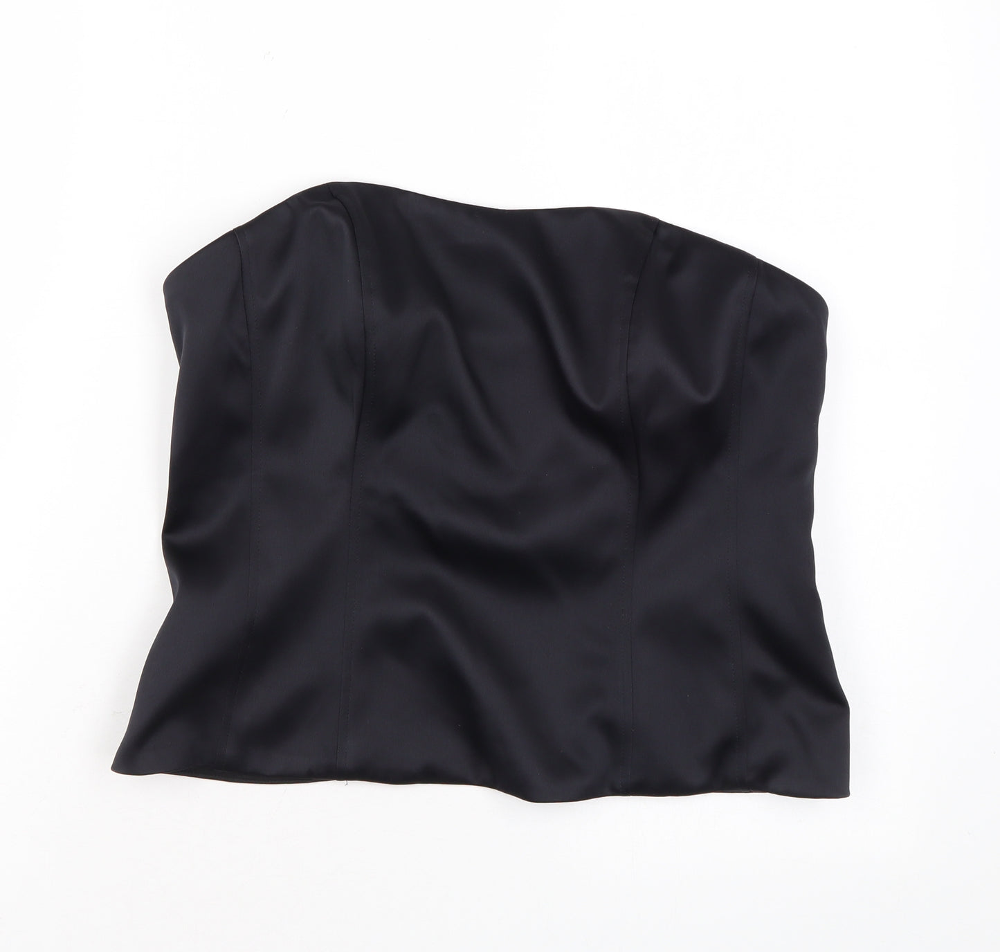 Marks and Spencer Womens Black Polyester Basic Blouse Size 14 Off the Shoulder