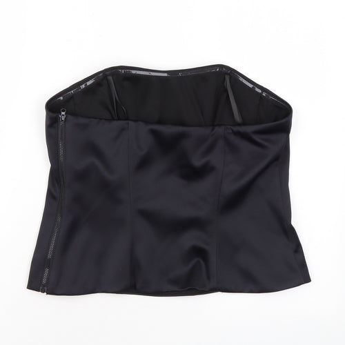 Marks and Spencer Womens Black Polyester Basic Blouse Size 14 Off the Shoulder