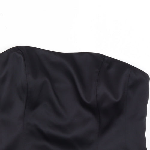 Marks and Spencer Womens Black Polyester Basic Blouse Size 14 Off the Shoulder