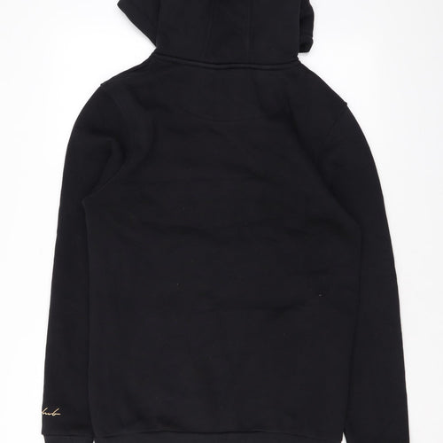 Nuevo Mens Black Cotton Pullover Hoodie Size S