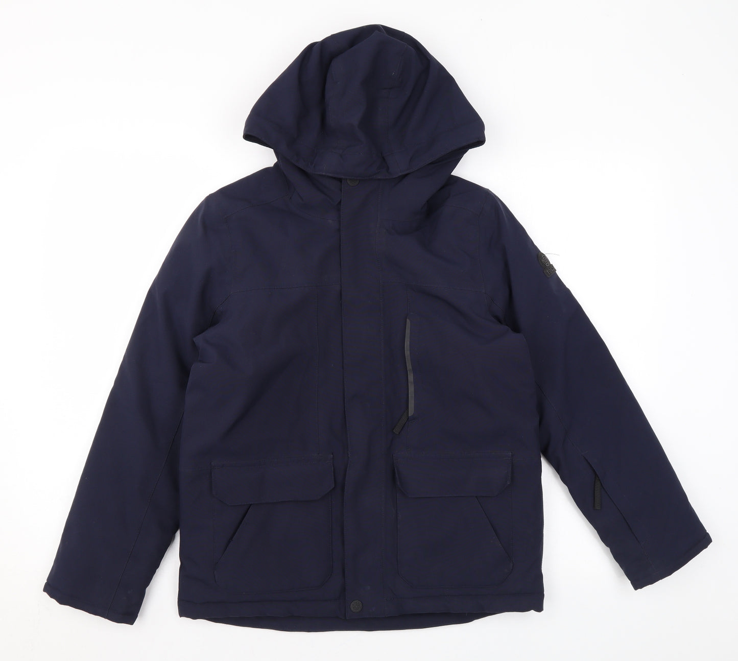 TOG24 Boys Blue Rain Coat Coat Size 12-13 Years Zip