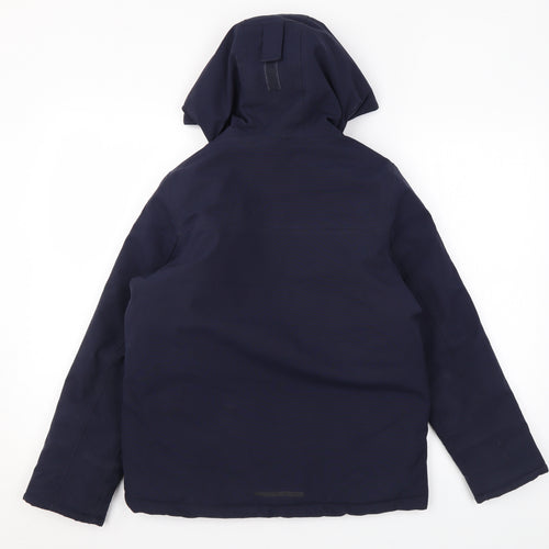 TOG24 Boys Blue Rain Coat Coat Size 12-13 Years Zip
