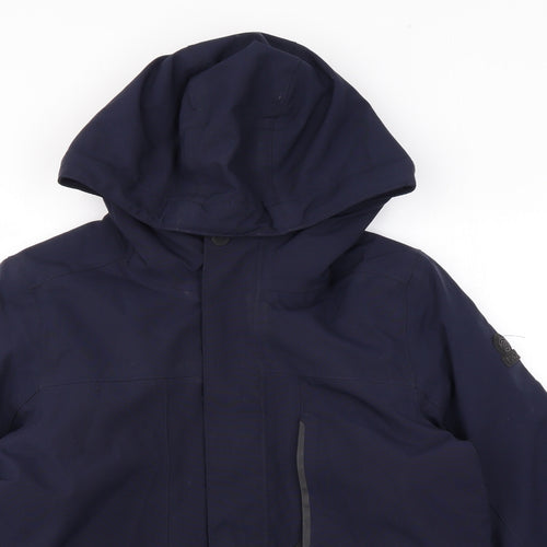 TOG24 Boys Blue Rain Coat Coat Size 12-13 Years Zip