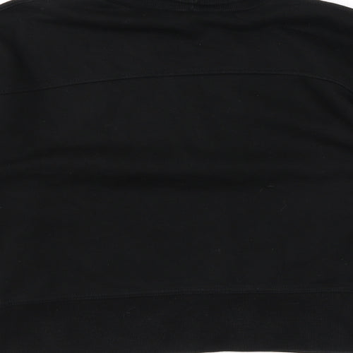 Zara Womens Black Roll Neck Cotton Pullover Jumper Size L
